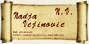 Nadja Vejinović vizit kartica